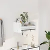 Image de vidaXL Étagère murale blanc 70,5x35x30,5 cm bois d'ingénierie, étagère murale cube, organisateur cube, étagère flottante, 848451