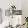 Image de vidaXL Étagère murale gris béton 100x35x30,5 cm bois d'ingénierie, étagère murale cube, organisateur cube, étagère 848461