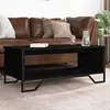 Image de vidaXL Table basse noir 100x51x40 cm bois d'ingénierie, table d'appoint, table de salon, table latérale, bout de canapé, 848479