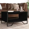 Image de vidaXL Table basse noir 75x51x40 cm bois d'ingénierie, table d'appoint, table de salon, table latérale, bout de canapé, 848484