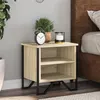 Image de vidaXL Tables de chevet 2pcs chêne sonoma 40x30x40cm bois d'ingénierie, armoire, armoire latérale, support de téléphone, 848497