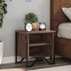 Image de vidaXL Table de chevet chêne marron 40x30x40 cm bois d'ingénierie, armoire, armoire latérale, support de téléphone, table de 848502