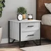 Image de vidaXL Tables de chevet 2 pcs sonoma gris 40x41x40cm bois d'ingénierie, table d'appoint, armoire de lit, table d'appoint 848511