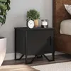 Image de vidaXL Tables de chevet 2 pcs Noir 40 x 30 x 40 cm Aggloméré, table d'appoint, armoire de lit, table d'appoint pour la 848515
