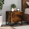 Image de vidaXL Tables de chevet 2 pcs chêne fumé 40x30x40 cm bois d'ingénierie, table d'appoint, armoire de lit, table d'appoint 848519