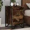 Image de vidaXL Table de chevet chêne fumé 40x41x60 cm bois d'ingénierie, table d'appoint, armoire de lit, table d'appoint pour la 848526