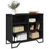 Image de vidaXL Buffet noir 91x35,5x74,5 cm bois d’ingénierie 848549
