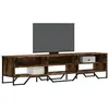 Image de vidaXL Meuble TV chêne fumé 180x34x41 cm bois d'ingénierie, support TV, buffet TV, meuble multimédia, banc TV, meuble hifi, 848576