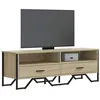 Image de vidaXL Meuble TV chêne sonoma 122x34x41 cm bois d'ingénierie, support TV, buffet TV, meuble multimédia, banc TV, meuble 848580