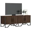 Image de vidaXL Meuble TV chêne marron 122x34x41 cm bois d'ingénierie, support TV, buffet TV, meuble multimédia, banc TV, meuble 848588