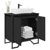 Image de vidaXL Armoire lavabo de salle de bain noir 60x35x60 cm, placard lavabo de salle de bain, meubles de salle de bain, meuble 848654