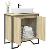 Image de vidaXL Armoire lavabo de salle de bain chêne sonoma 60x35x60 cm, placard lavabo de salle de bain, meubles de salle de bain, 848655