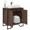 Image de vidaXL Armoire lavabo de salle de bain chêne marron 60x35x60 cm, placard lavabo de salle de bain, meubles de salle de bain, 848658