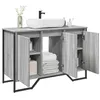 Image de vidaXL Armoire lavabo de salle de bain sonoma gris 91x35x60 cm, placard lavabo de salle de bain, meubles de salle de bain, 848662