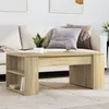 Image de vidaXL Table basse chêne sonoma 102x55x42 cm bois d'ingénierie, table d'appoint, table de salon, table latérale, bout de 831855