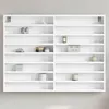 Image de vidaXL Armoire à vitrine blanc 100x8,5x75 cm bois d'ingénierie, armoire murale, armoire de rangement murale, armoire 847933