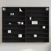 Image de vidaXL Armoire à vitrine noir 100x8,5x75 cm bois d'ingénierie, armoire murale, armoire de rangement murale, armoire 847934
