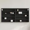 Image de vidaXL Armoire à vitrine noir 100x8,5x50 cm bois d'ingénierie, armoire murale, armoire de rangement murale, armoire 847948