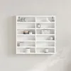 Image de vidaXL Armoire à vitrine blanc 60x8,5x58 cm bois d'ingénierie, armoire murale, armoire de rangement murale, armoire 847961