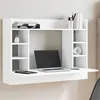 Image de Bureau mural blanc 105x48x75 cm bois d ingénierie
