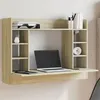 Image de Bureau mural chêne sonoma 105x48x75 cm bois d ingénierie