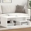 Image de vidaXL Table basse blanc 102x55x35 cm bois d'ingénierie, table latérale, table de salon, table d'accent, bout de canapé, 848010