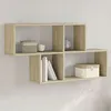 Image de vidaXL Étagère murale chêne sonoma 100x20x53 cm bois d'ingénierie, étagère flottante, étagère d'exposition murale, panneau 848019