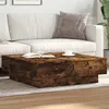 Image de vidaXL Table basse Chêne fumé 90x90x28 cm Bois d'ingénierie 848091