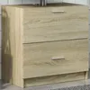 Image de vidaXL Armoire d'évier chêne sonoma 59x37x59 cm bois d'ingénierie, armoire de salle de bain, armoire de rangement salle de 848110