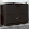 Image de vidaXL Armoire d'évier noir 78x37x59 cm bois d'ingénierie, armoire de salle de bain, armoire de rangement salle de bain, 848116