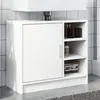 Image de vidaXL Armoire de lavabo blanc 63x29x55 cm bois d'ingénierie, armoire de salle de bain, armoire de rangement salle de bain, 848129