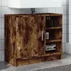 Image de vidaXL Armoire de lavabo chêne fumé 63x29x55 cm bois d'ingénierie, armoire de salle de bain, armoire de rangement salle de 848133