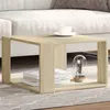 Image de vidaXL Table basse chêne sonoma 51,5x51,5x30 cm bois d'ingénierie, table d'appoint, table de salon, table latérale, bout de 848138