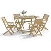 Image de vidaXL Ensemble à manger de jardin 5 pcs Bois d'acacia solide, ensemble de salle à manger d'extérieur, meuble de salle à 3294999