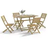 Image de vidaXL Ensemble à manger de jardin 5 pcs Bois d'acacia solide, ensemble de salle à manger d'extérieur, meuble de salle à 3295001