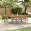 Image de vidaXL Chaises de jardin empilables 8 pcs en bois d'acacia et métal 3284392