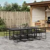 Image de vidaXL Ensemble à manger de jardin 9 pcs Noir Résine tressée, ensemble de salle à manger d'extérieur, meuble de salle à 3295035