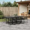 Image de vidaXL Ensemble à manger de jardin 9 pcs Noir Résine tressée, ensemble à manger d'extérieur, meuble à manger de jardin, 3295050