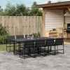 Image de vidaXL Ensemble à manger de jardin avec coussins 9 pcs noir textilène, ensemble à manger d'extérieur, meuble à manger de 3295075