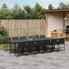 Image de vidaXL Ensemble à manger de jardin avec coussins 13 pcs noir textilène, ensemble à manger d'extérieur 3295077
