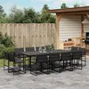 Image de vidaXL Ensemble à manger de jardin avec coussins 13 pcs noir textilène, ensemble à manger d'extérieur 3295080