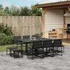 Image de vidaXL Ensemble à manger de jardin avec coussins 11 pcs noir textilène, ensemble à manger d'extérieur, meuble à manger de 3295084