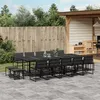 Image de vidaXL Ensemble à manger de jardin avec coussins 15 pcs noir textilène, ensemble à manger d'extérieur, meuble à manger 3295086