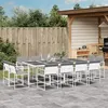 Image de vidaXL Ensemble à manger de jardin avec coussins 13pcs blanc textilène, ensemble à manger d'extérieur, meuble à manger 3295095