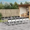 Image de vidaXL Ensemble à manger de jardin avec coussins 13pcs blanc textilène, ensemble à manger d'extérieur, meuble à manger de 3295107