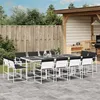 Image de vidaXL Ensemble à manger de jardin avec coussins 13pcs blanc textilène, ensemble à manger d'extérieur, meuble à manger de 3295110
