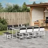 Image de vidaXL Ensemble à manger de jardin avec coussins 13pcs blanc textilène, ensemble à manger d'extérieur, meuble à manger de 3295115