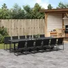 Image de vidaXL Ensemble à manger de jardin 13 pcs noir textilène, ensemble à manger d'extérieur, meuble à manger de jardin 3295122