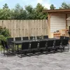 Image de vidaXL Ensemble à manger de jardin 17 pcs noir textilène, ensemble à manger d'extérieur, meuble à manger de jardin 3295127