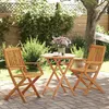 Image de Bois massif Vidaxl 3 pieces 2 personnes bois salon de jardin